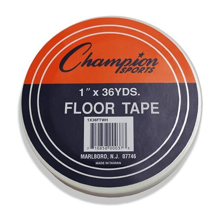 Champion Sports Champion Sports CHS1X36FTWHBN Floor Marking Tape; White - Pack of 6 CHS1X36FTWHBN